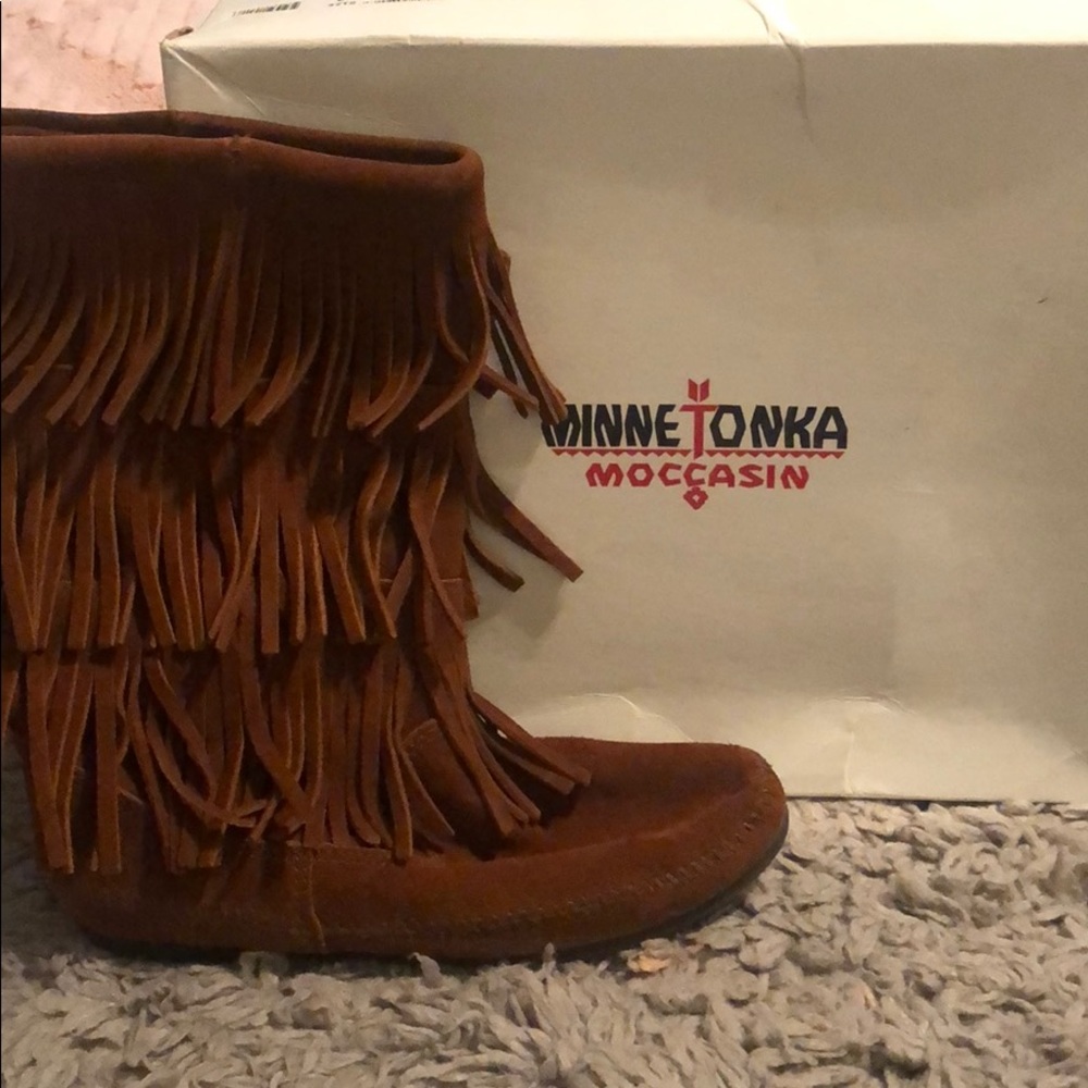 Minnetonka 3-Layer Fringe Boots - image 3